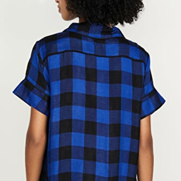 PLUSH Plaid Short PJ Set With Scrunchie - Picture 3 of 11